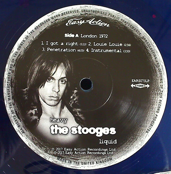 THE STOOGES, Heavy Liquid (Easy Action; EARS073LP, UK 2017, Gatefold Silvered Sleeve, 2 Inners, Blue Vinyl, Record Store Day Limited Release 2017) 2xLP EX/VG+ - Image 3