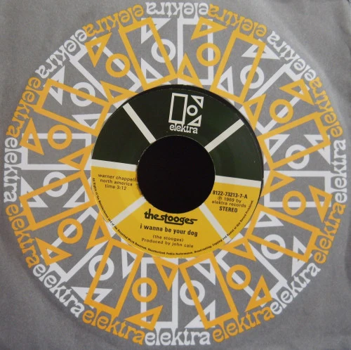 THE STOOGES, I Wanna Be Your Dog / Real Cool Time (John Cale Mix) (Elektra; 8122-73213-7, UK 2005, Company Sleeve) 7" EX/EX - Image 3