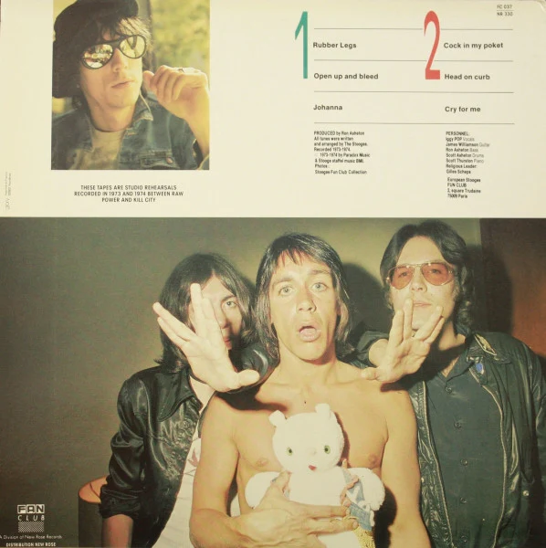 THE STOOGES, Rubber Legs (New Rose; NR330, France 1987, Inner, No 7") LP VG/VG - Image 2