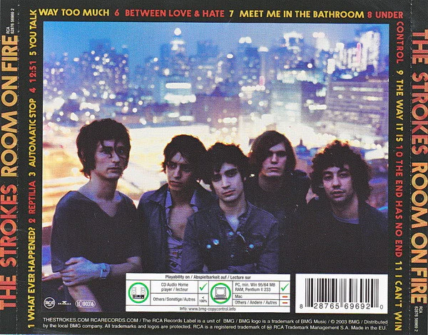 THE STROKES, Room On Fire (Sony; 82876569692, Europe 2003, Jewel Case) CD NEW/NEW - Image 2