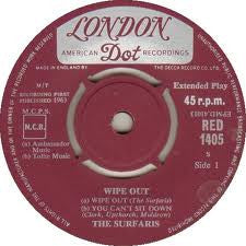 THE SURFARIS, Wipeout (London Records ; RE-D 1405, UK 1963, Laminated Flipback Sleeve, Mono) 7" EP VG/VG - Image 3