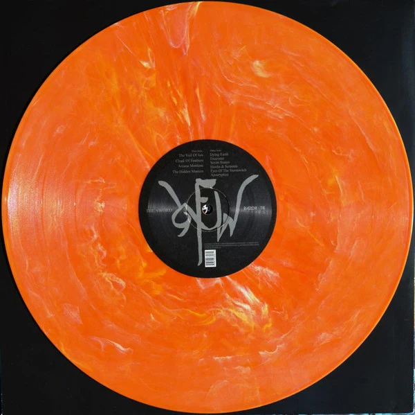 THE SWORD, Apocryphon (Razor & Tie; 7930183356-1, US 2012, Gatefold Sleeve with Silver Embossed Accents, Inner, Orange Lava Vinyl) LP VG+/EX - Image 3