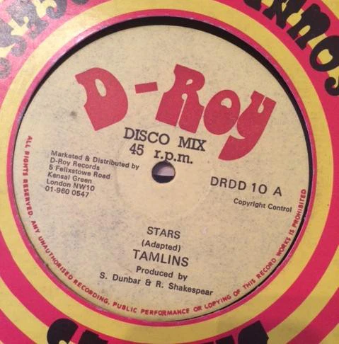 THE TAMLINS / THE REVOLUTIONARIES, Stars / This Good (D-Roy Records; DR DD10, UK 1979, Plain Sleeve), SALE - Up to 50% Off the Original Price  LP /VG+