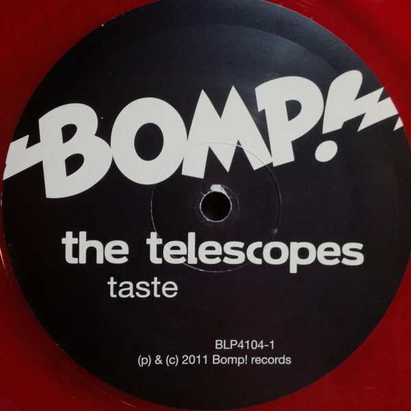 THE TELESCOPES, Taste (BOMP!; BLP4104-1, US 2011, Red Clear Vinyl) LP VG+/VG+ - Image 3