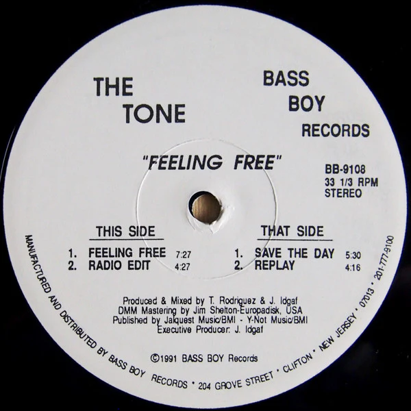 THE TONE, Feeling Free (Bass Boy Records ; BB-9108, US 1991) 12" /VG+