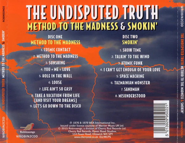 THE UNDISPUTED TRUTH, Method To The Madness & Smokin' (Robinsongs; WROBIN2CDD, UK 2015) 2xCDs EX/EX - Image 2