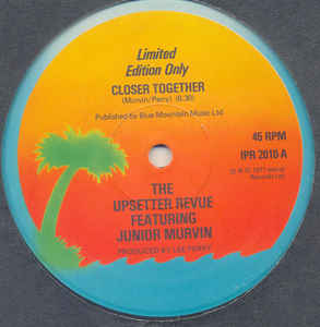 THE UPSETTER REVUE FEAT. JUNIOR MURVIN, Closer Together / Dreadlocks In The Moonlight (Island Records; IPR 2010, UK 1977, Company Sleeve), SALE - Up to 50% Off the Original Price 12" VG+/EX