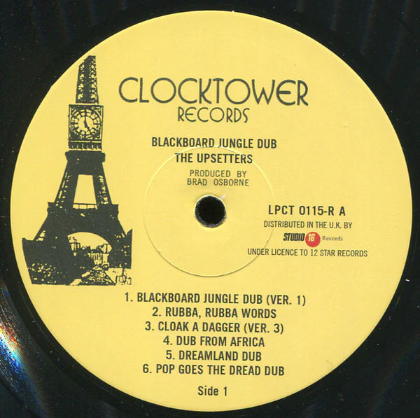 THE UPSETTERS, Blackboard Jungle Dub (Clocktower Records; LPCT 0115-R, UK 2024 Reissue) LP NEW/NEW - Image 3