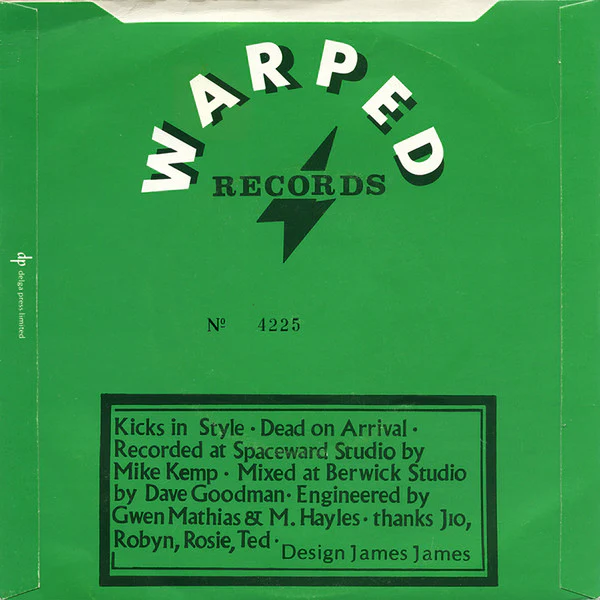 THE USERS, Kicks In Style (Warped Records; WARP 1, UK 1978 Reissue, Picture Sleeve, No Postcard, Numbered Limited Edition of 5,000, Remastered) 7" VG+/EX - Image 2
