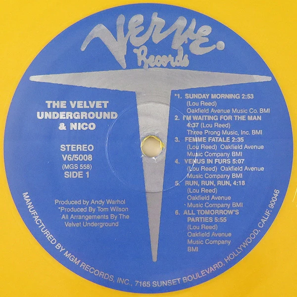THE VELVET UNDERGROUND AND NICO, The Velvet Underground and Nico (Verve; V6-5008, US 2000 Reissue, Gatefold, Yellow Vinyl) LP VG/VG+ - Image 3