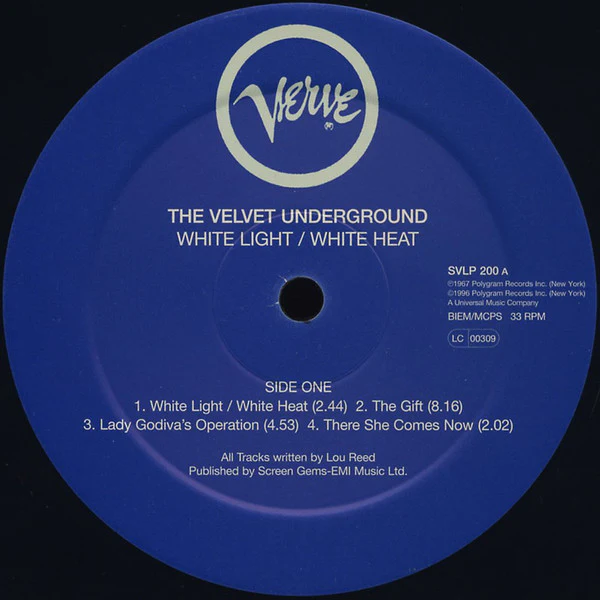 THE VELVET UNDERGROUND, White Light / White Heat (Simply Vinyl; SVLP200, UK 2000 Reissue, 180 Gram Vinyl) LP VG/VG+ - Image 2