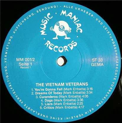 THE VIETNAM VETERANS, Green Peas (Music Maniac Records; MM001/2, Germany 1985), SALE - Up to 50% Off the Original Price  2xLP VG/VG+ - Image 3