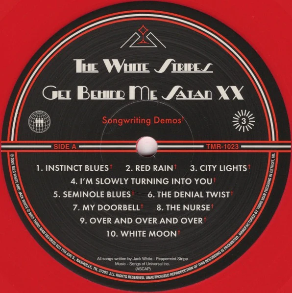 THE WHITE STRIPES, Get Behind Me Satan XX (Third Man Records; TMR-1023, US 2025, Book-Style Gatefold, Limited Edition, Red Vinyl, White Vinyl, 7", Blu-Ray) 2xLP NEW/NEW - Image 2