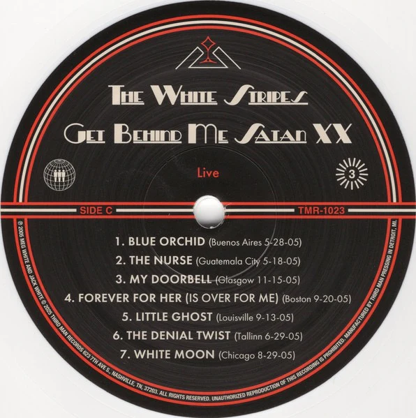 THE WHITE STRIPES, Get Behind Me Satan XX (Third Man Records; TMR-1023, US 2025, Book-Style Gatefold, Limited Edition, Red Vinyl, White Vinyl, 7", Blu-Ray) 2xLP NEW/NEW - Image 3