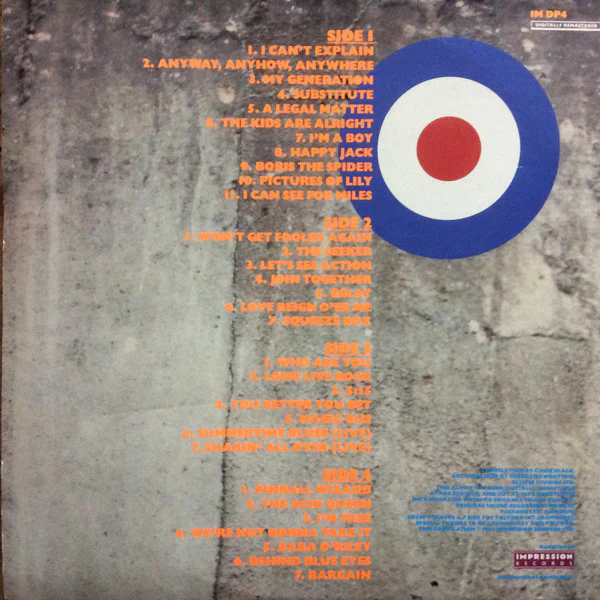 THE WHO, Collection (Impression; IM DP4, UK 1985, Gatefold) 2xLP VG/VG - Image 2