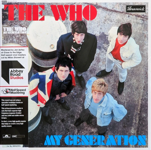 THE WHO, My Generation (Brunswick; ARHSLP015, Worldwide 2022 Reissue, Insert, Obi, Limited Edition, Remastered, Stereo, Half Speed Mastering) LP NEW/NEW