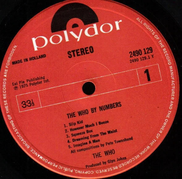 THE WHO, The Who By Numbers (Polydor; 2490 129, UK 1975, Textured Sleeve, Numbered, Limited Edition) LP VG/VG - Image 3