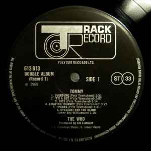 THE WHO, Tommy (Track Record; 613 013/4, UK 1969, Laminated Trifold Sleeve, Numbered Booklet, Autocoupled Pressing, EJ Day Printing, First Pressing) 2xLP VG/VG - Image 3