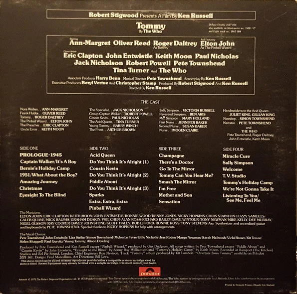 THE WHO, Tommy - OST (Polydor; 2657 014, UK 1975, Gatefold, 2 Inners) 2xLP VG/G+ - Image 2