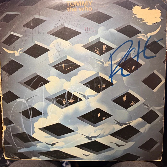 THE WHO, Tommy - SIGNED BY ALL 4 ORIGINAL MEMBERS (Track Record Black Auto-Coupled Labels; 2657 002, UK 1970s Reissue, Triple Gatefold With Patent Pending Above Track Logo On Rear Sleeve, Un 2xLP G+/G+