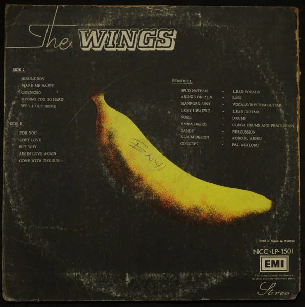 THE WINGS, Kissing You So Hard (Capitol Records; NCC LP 1501, Nigeria 1974) LP VG/VG - Image 2