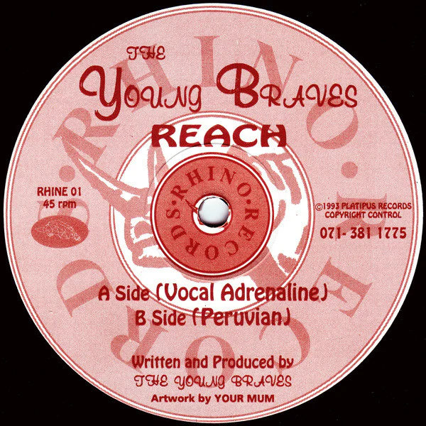 THE YOUNG BRAVES, Reach (Rhino Records; RHINE 01, UK 1993), SALE - Up to 50% Off the Original Price LP /G+