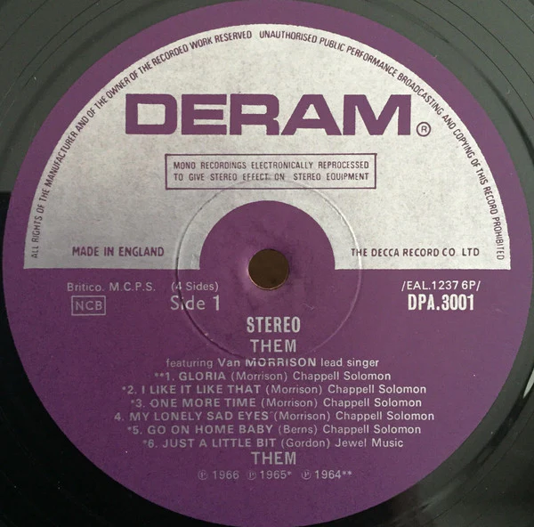 THEM, Featuring Van Morrison, Lead Singer (Deram; DPA 3001/2, UK 1973, Gatefold) 2xLP G/EX - Image 3