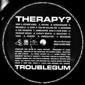 THERAPY?, Troublegum (Music On Vinyl; MOVLP2786, Europe 2021, Insert, 180 Gram Black Vinyl) LP VG+/EX - Image 3