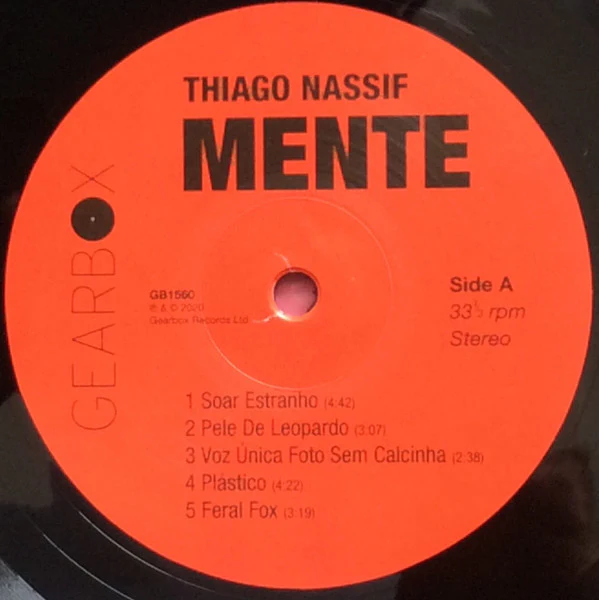 THIAGO NASSIF, Mente (Gearbox Records; GB1560, UK 2020, Insert) LP VG+/VG+ - Image 3