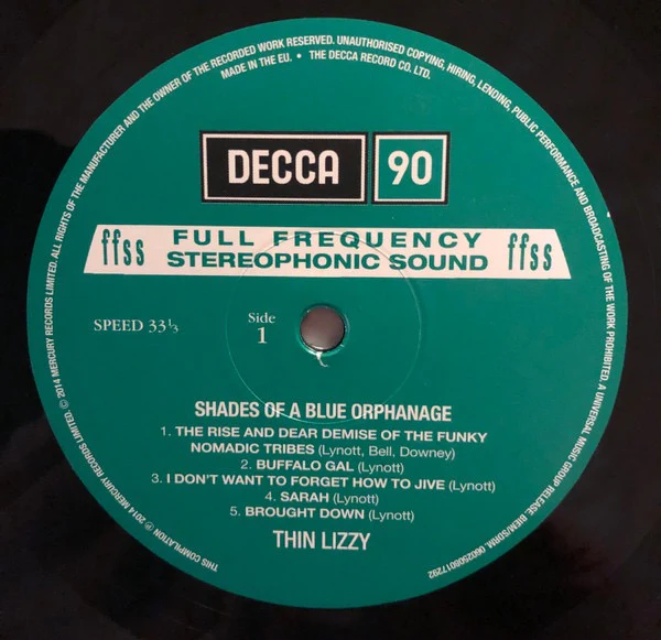 THIN LIZZY, Shades Of A Blue Orphanage (Decca ; 0801729, Europe 2019 Reissue, Gatefold, 180g Vinyl) LP NEW/NEW - Image 3