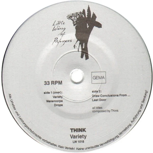 THINK, Variety (Little Wing Of Refugees; LW 1018, Germany 1991 Reissue, Inner), SALE - Up to 50% Off the Original Price LP VG/VG+ - Image 3