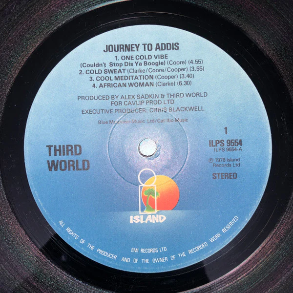 THIRD WORLD, Journey To Addis (Island Records; ILPS 9554, UK 1978, Inner, Hype Sticker) LP VG+/VG - Image 3