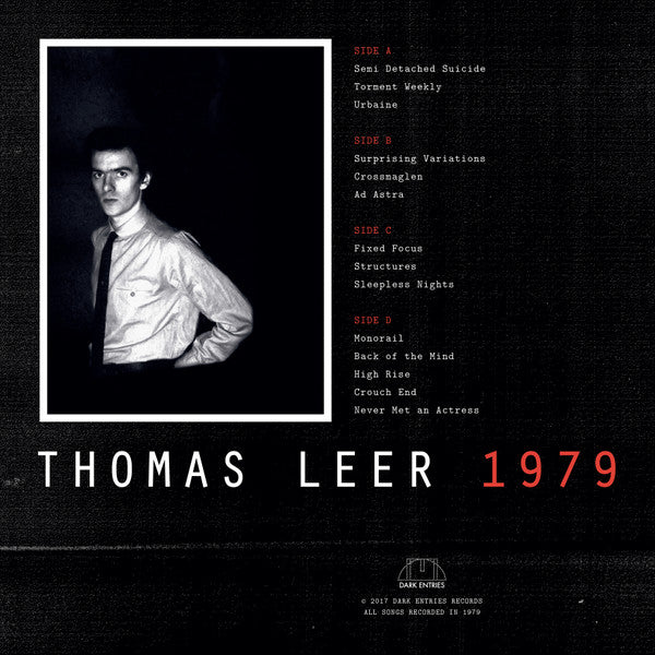 THOMAS LEER, 1979 (Dark Entries; DE-155, US 2017, Picture Sleeve, Insert) 2xLP VG+/EX - Image 2