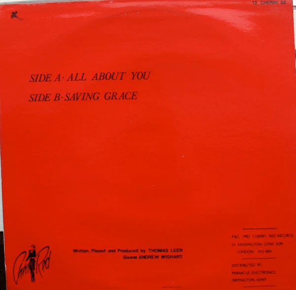 THOMAS LEER, All About You (Cherry Red; 12CHERRY52, UK 1982, Picture Sleeve) 12" VG+/VG+ - Image 2