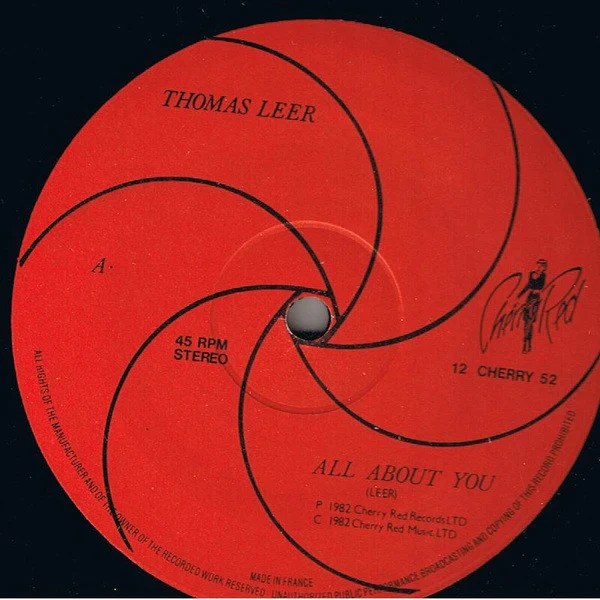 THOMAS LEER, All About You (Cherry Red; 12CHERRY52, UK 1982, Picture Sleeve) 12" VG+/VG+ - Image 3