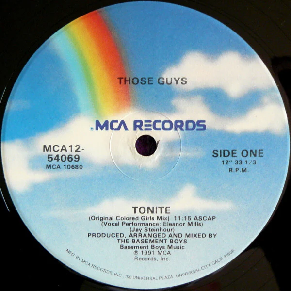 THOSE GUYS, Tonite (MCA Records; MCA12-54069, US 1991, Company Sleeve) 12" VG+/VG+ - Image 3