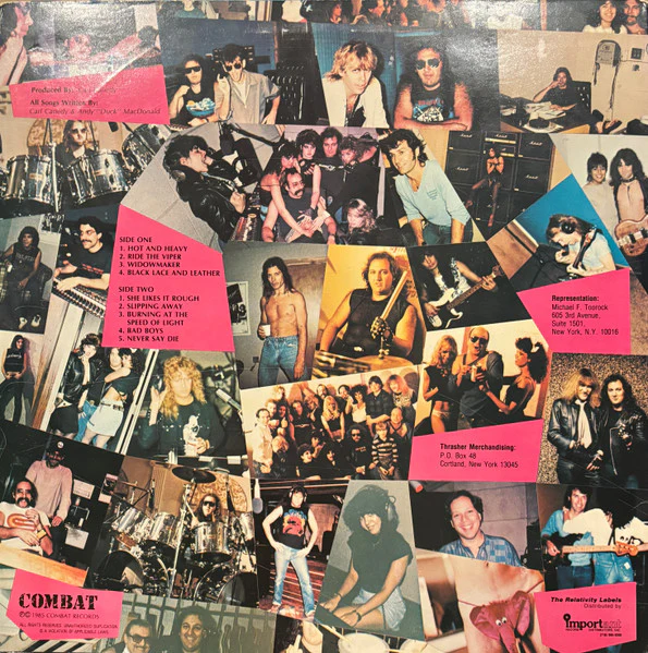 THRASHER, Super Session '85 (Combat; MX 8017, US 1985, No Inner) LP VG/VG - Image 2