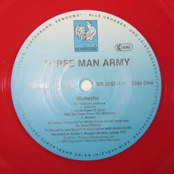 THREE MAN ARMY, Mahesha (Repertoire; RR 2057 LH, Germany 1990 Reissue, Red Vinyl), SALE - Up to 50% Off the Original Price LP VG+/VG+ - Image 3