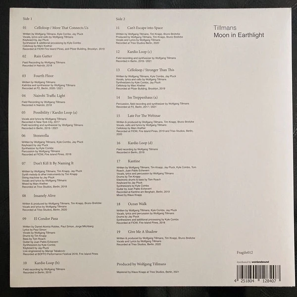 TILLMANS (WOLFGANG TILLMANS), Moon In Earthlight (Fragile ; Fragile012, Germany 2022, Inner), SALE - Up to 50% Off the Original Price  LP NEW/NEW - Image 2