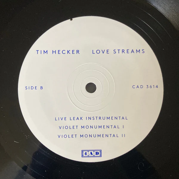 TIM HECKER, Love Streams (4AD; CAD3614, Europe 2016, Gatefold, Black Inners) 2xLP VG/VG+ - Image 3