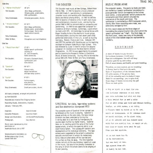 TIM SOUSTER, Swit Drimz (Transatlantic Records; TRAG 343, UK 1977, Laminated Gatefold Sleeve) LP VG/VG - Image 2