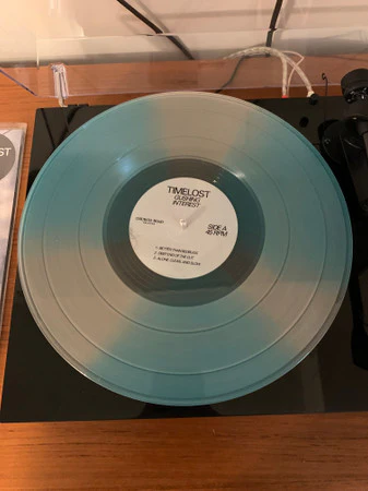 TIMELOST, Gushing Interest (Church Road Records; CRR053V, UK 2021, Insert, Clear Blue Vinyl) LP VG/VG+ - Image 3