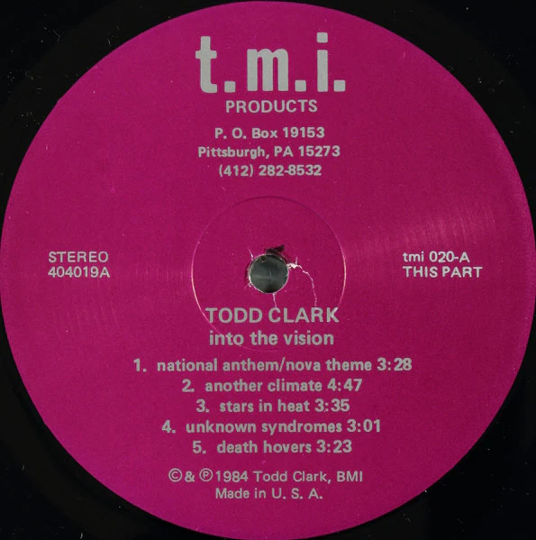 TODD CLARK, Into The Vision (T.M.I. Products; tmi 020, US 1984, Pasteback Sleeve, Stereo), SALE - Up to 50% Off the Original Price LP VG/VG+ - Image 3