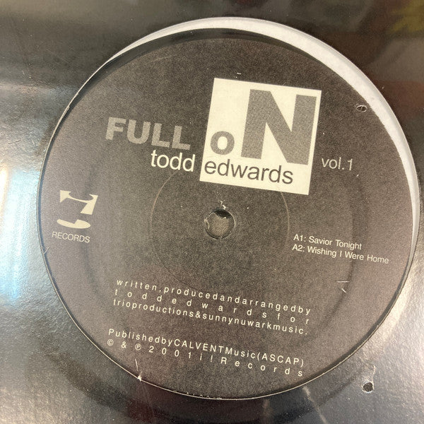 TODD EDWARDS, Full On (Volume 1) (i! Records; IR-AL005, US 2001) 2x12" /G+