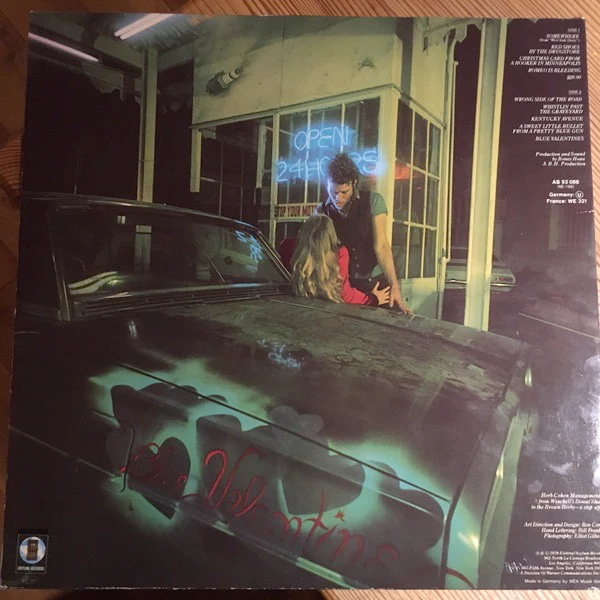 TOM WAITS, Blue Valentine (Asylum Records; AS 53 088, Germany 1980s Reissue, Gatefold, No Barcode, No Rights Box On Label) LP VG/VG - Image 2