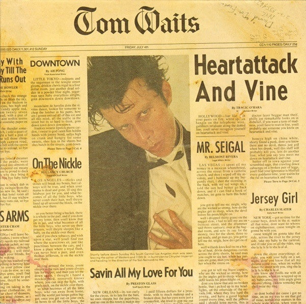 TOM WAITS, Heartattack And Vine (Asylum Records; AS 52252, Netherlands 1980) LP VG/VG+