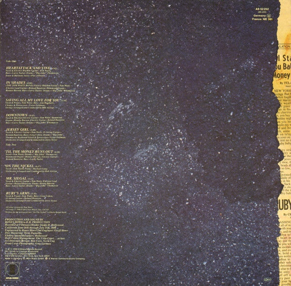 TOM WAITS, Heartattack And Vine (Asylum Records; AS 52252, Netherlands 1980) LP VG/VG+ - Image 2