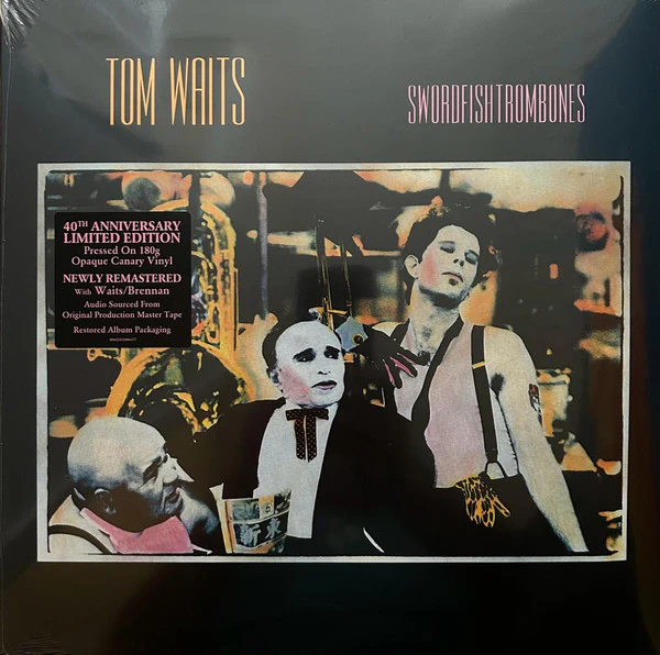 TOM WAITS, Swordfishtrombones (Island Records; 0060244886477, Europe 2023, Yellow Opaque [Canary] Vinyl, 180g) LP EX/EX