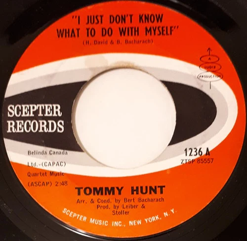 TOMMY HUNT, I Just Don't Know What To Do With Myself / And I Never Knew (Scepter Records; 1236, US 1962) 7" /VG+