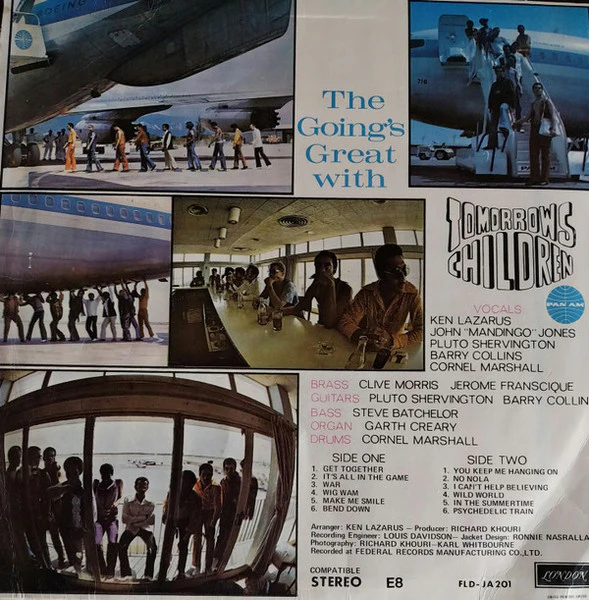 TOMORROW'S CHILDREN, The Going's Great With (London Records; FLD-JA-201, Jamaica 1970) LP G+/VG - Image 2